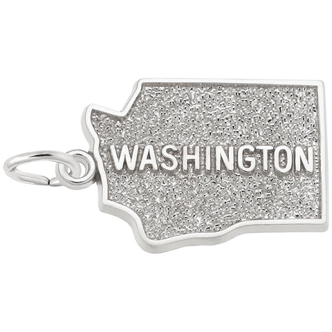 Washington Charm In 14K White Gold