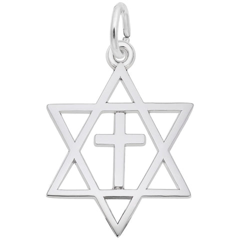 Interfaith Symbol Charm In 14K White Gold