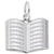 Book Charm In Sterling Silver
