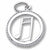 Music charm in 14K White Gold hide-image