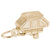 Tent Trailer Charm in Yellow Gold Plated
