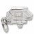 Tent Trailer charm in 14K White Gold hide-image