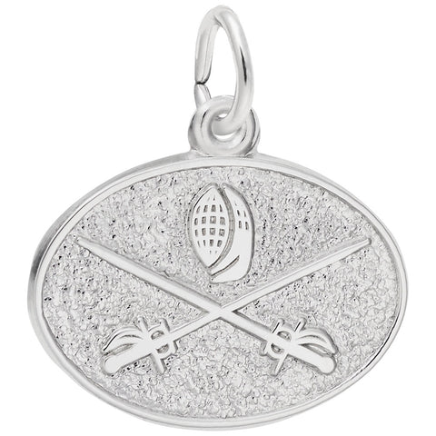 Fencing Charm In 14K White Gold