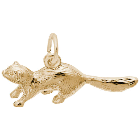 Ferret Charm in Yellow Gold Plated