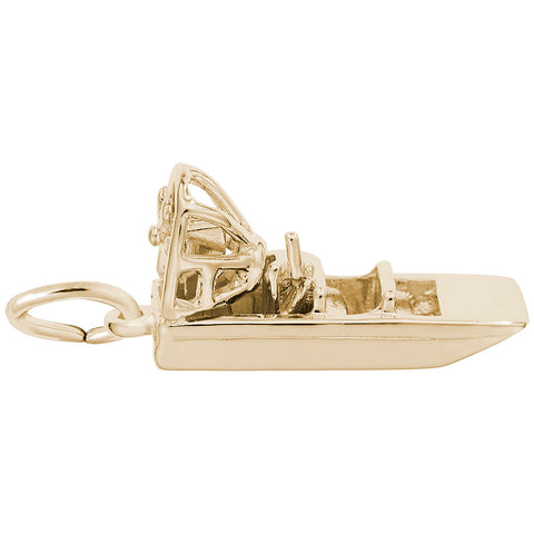 Air Boat Charm in Yellow Gold Plated