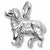 Sheep charm in 14K White Gold hide-image