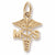 Ms Caduceus charm in Yellow Gold Plated hide-image