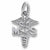 Ms Caduceus charm in Sterling Silver hide-image