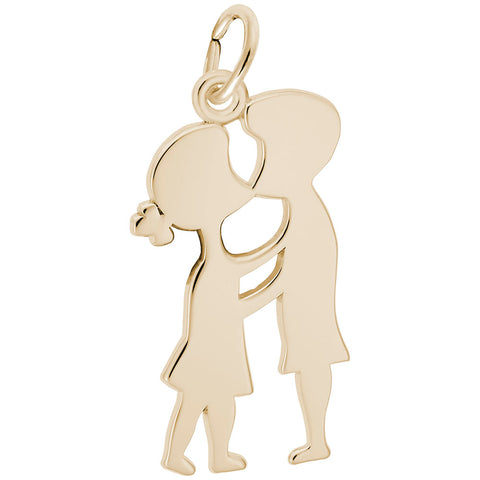 Boy And Girl Charm in Yellow Gold Plated