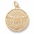 A Round Tuit charm in Yellow Gold Plated hide-image