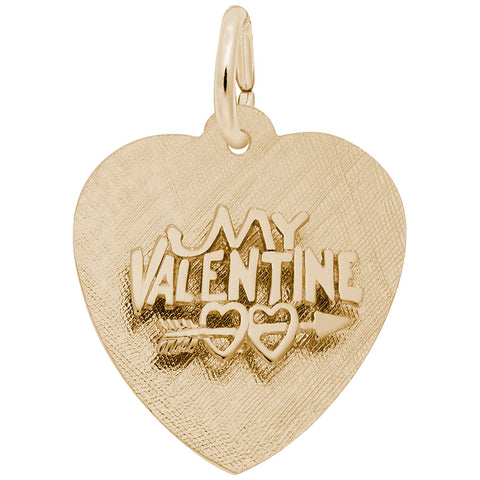 Be My Valentine Charm in Yellow Gold Plated