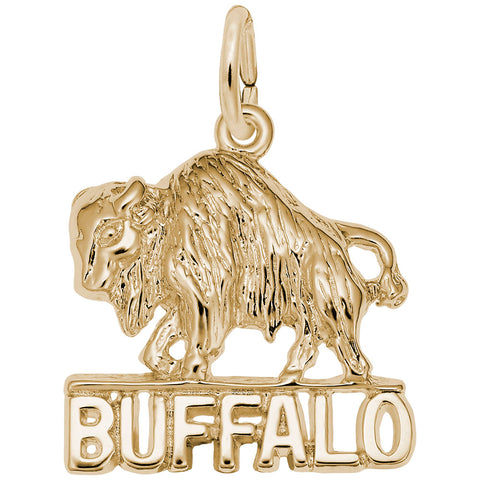 Buffalo Charm In Yellow Gold