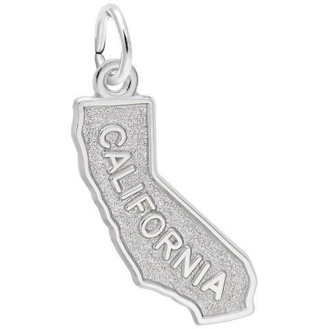 California Charm In Sterling Silver