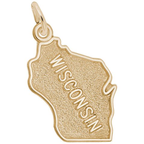 Wisconsin Charm in Yellow Gold Plated