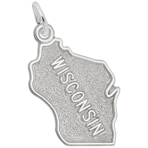 Wisconsin Charm In Sterling Silver