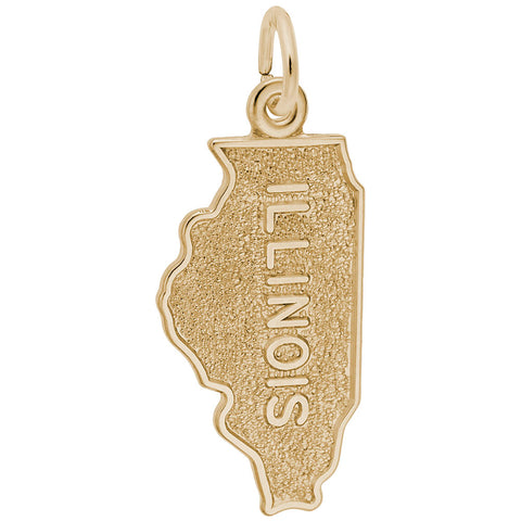 Illinois Charm In Yellow Gold