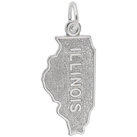 Illinois Charm In Sterling Silver