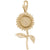 Sunflower Charm In Yellow Gold