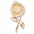 Sunflower charm in Yellow Gold Plated hide-image