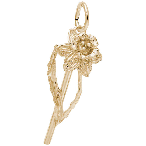 Daffodil Charm in Yellow Gold Plated