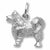 Samoyed Dog charm in 14K White Gold hide-image