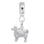 Samoyed Dog charm dangle bead in Sterling Silver hide-image