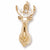 Deerhead charm in Yellow Gold Plated hide-image