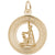 Confirmation Girl Charm in Yellow Gold Plated
