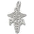Pa Caduceus charm in 14K White Gold hide-image