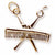 Comb and Scissors Charm in 10k Yellow Gold hide-image
