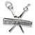 Comb And Scissors charm in 14K White Gold hide-image