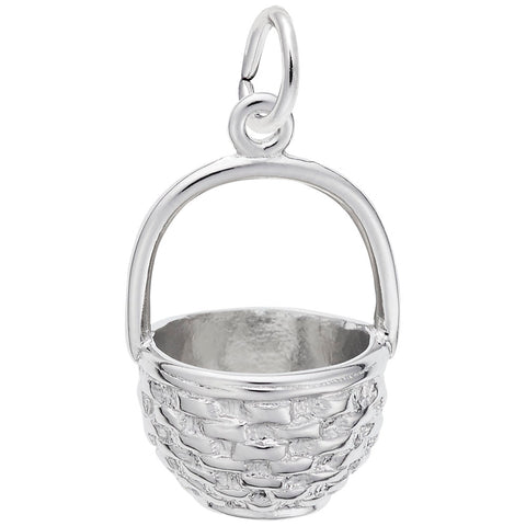 Basket Charm In Sterling Silver