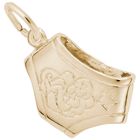 Diaper Charm in Yellow Gold Plated
