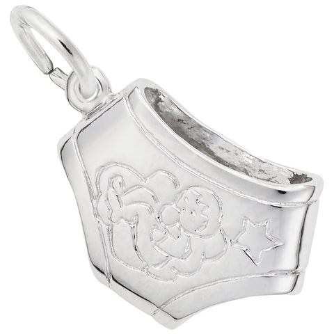Diaper Charm In Sterling Silver