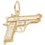 Pistol Charm in Yellow Gold Plated