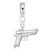 Pistol charm dangle bead in Sterling Silver hide-image