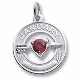 January Birthstone charm in 14K White Gold hide-image