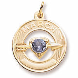 March Birthstone Charm in 10k Yellow Gold hide-image