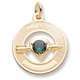 May Birthstone Charm in 10k Yellow Gold hide-image