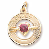 July Birthstone charm in Yellow Gold Plated hide-image
