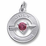 July Birthstone charm in 14K White Gold hide-image