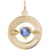 December Birthstone Charm in Yellow Gold Plated