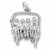 Quadchair,Skiing charm in Sterling Silver hide-image