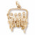 Quadchair,Skiing Charm in 10k Yellow Gold hide-image