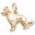 Border Collie Dog charm in Yellow Gold Plated hide-image
