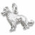 Border Collie Dog charm in 14K White Gold hide-image