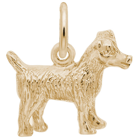 Jack Russell Terrier Charm in Yellow Gold Plated