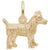 Jack Russell Terrier Charm In Yellow Gold