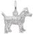 Jack Russell Terrier Charm In 14K White Gold