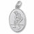 Female Softball charm in Sterling Silver hide-image